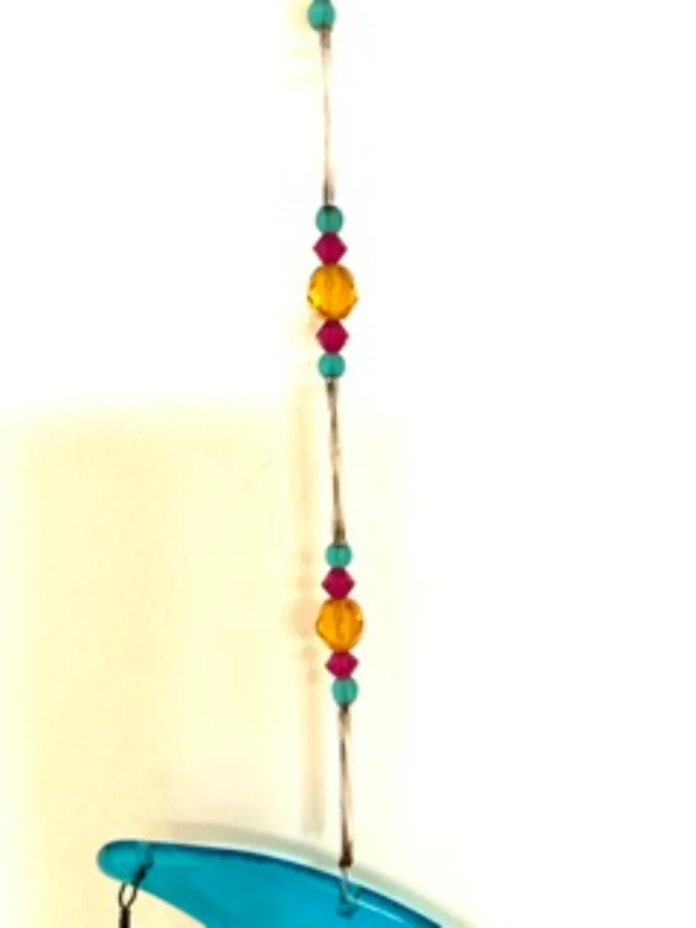 Suncatcher, crescent moon and star with dangling accents
